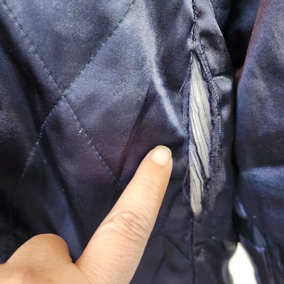 Creenstone Coats Navy Blue Raincoat 9000 Women Sz 44/14 US Double Zip Outdoor - Picture 8 of 16